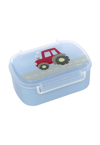 SIGIKID 25200 Brotzeitbox Traktor Brotzeitbox BPA-frei Mädchen und Jungen Lunchbox empfohlen ab 2 Jahren blau/rot