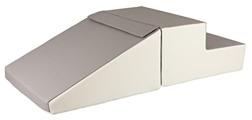 MiniRutsche-Set Großbausteine Schaumstoffbausteine Softsteine Krabbellandschaft (Farbe: weiß,grau)