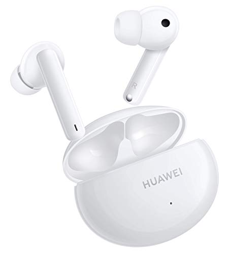 HUAWEI FreeBuds 4i True Wireless Kopfhörer mit Active Noise Canceling (Ultraschnelle Bluetooth-Verbindung, 10 mm Lautsprecher) - Exklusiv auf Amazon: 30 Monate Herstellergarantie -, Weiß