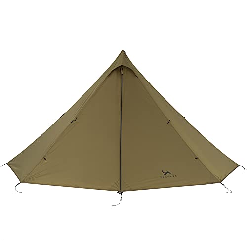 TOMOUNT 3m Pyramidenzelt Ultraleicht mit Innenzelt für 2-4 Personen Familienzelt, Wasserdicht Tipi Zelt Firstzelt Outdoor Zelte für Camping, Wandern