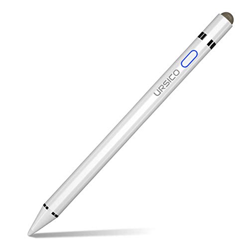 URSICO Stylus Pen für Apple iPad, Active Stylus für iPad 6./7./8./9.Gen, iPad Mini 5./6.Gen, iPad Air 3./4.Gen, iPad Pro 11'/12.9'(3./4./5.Gen). Kompatibel ab 2018 (Weiß)