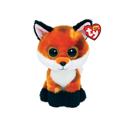 Ty Meadow Fox Beanie Boos 6' | Beanie Baby Soft Plush Toy | Collectible Cuddly Stuffed Teddy, STK