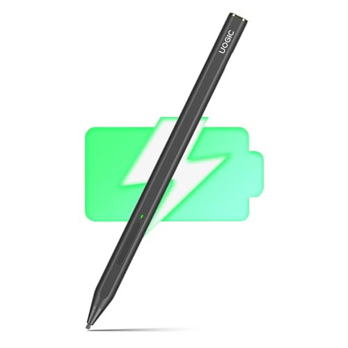 Uogic Pen für Microsoft Surface, Ink 581 Magnetic Stylus Pen, 4096 Druckempfindlichkeit, Tilt & Palm Rejection, Flex & Soft HB Tip, für Surface Pro/Go/Book/Studio/Laptop-Serie, wiederaufladbar