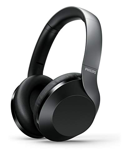 Philips H8505BK/00 Kabellose Over-Ear-Kopfhörer High Res Audio (40-mm-Treiber, Active Noise Cancelling, 30 Stunden Spielzeit, Sprachassistent, Schnellladung) Schwarz - 2020/2021 Modell