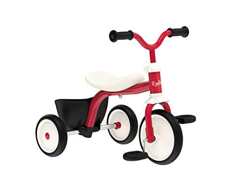 Smoby Toys - Dreirad Rookie ab 2 Jahren (rot) - Laufrad für Kinder von 2-4 Jahren (bis max. 50 kg) mit Metallrahmen, Flüsterrädern & Aufbewahrungsbox