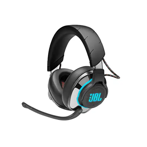 JBL Quantum 810 Over-Ear Gaming Kopfhörer – Wireless Bluetooth Headset mit Active Noise Cancelling und hochklappbarem Boom Mic – QuantumSurround Sound – Schwarz