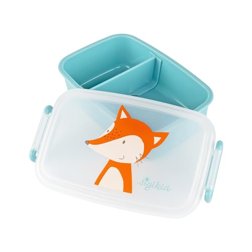 sigikid 25365 Brotzeitbox Fuchs Lunchbox mit Trennwand, BPA-frei, sicher, leicht, empfohlen für Kinder ab 1 Jahr