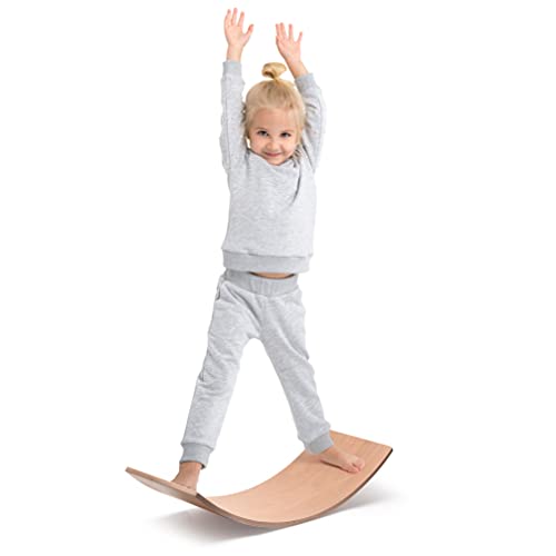 Milliard Waldorf Balance Board/Balancierbrett aus Holz, Montessori Wobble Board für Kinder und Erwachsene