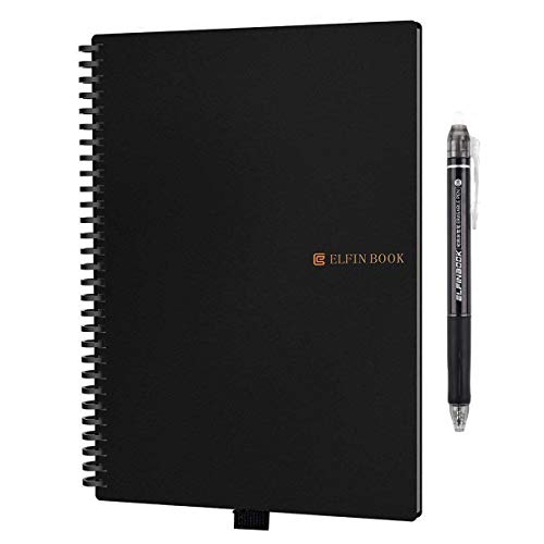 Elfinbook Wiederverwendbares Wirebound-Notebook, Smart Notebook Löschbarer Stifte Enthalten (B5)