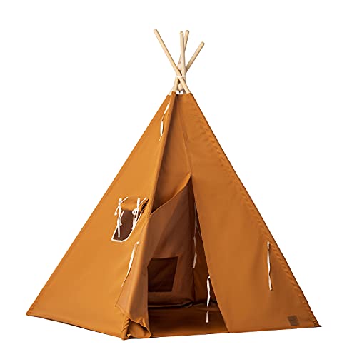 MyDeer, Tipi Zelt für Kinder, Kinderzelt, Wasserdicht Set Indianerzelt für Kinder Outdoor und Indoor, Jungen Mädchen (orange)