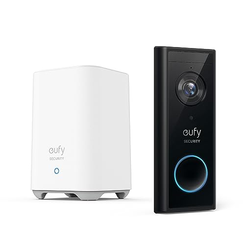 eufy Security Video Doorbell S220, Kabellose Video Türklingel mit Akku, 2K HD, Türklingel mit Kamera, Gebührenfrei, smarte Personenerkennung, beidseitige Audiofunktion (HomeBase 2 notwendig)