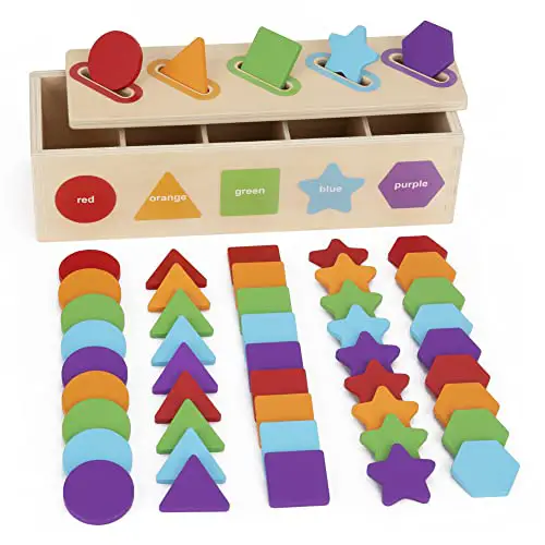 KMTJT Montessori Spielzeug 2 Jahre | Farbsortierung & Stapeln Passende Spielzeuge | Lernsortierspielzeug für Kleinkinder von 1-3 Jahren | Lernspielzeug als Geschenk für 2 jährige Jungen und Mädchen