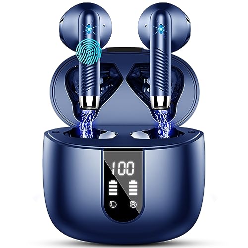 Bluetooth Kopfhörer, In Ear Kopfhörer Kabellos Bluetooth 5.3 Kabellose Kopfhörer mit 4 Mic, 2023 Neue ENC Noise Cancelling Wireless Earbuds 48H Tiefer Bass, IP7 Wasserdicht Ohrhörer LED-Anzeige USB-C