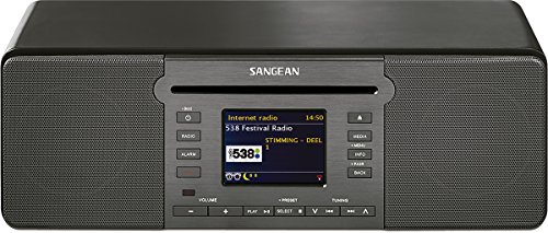 Sangean DDR-66 BT All-In-One-Musiksystem (Internet Radio, Bluetooth, WiFi, DAB+, Spotify-Player, CD, USB, SD, UKW-RDS, AUX-In, Fernbedienung) schwarz