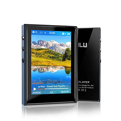 iRULU F22 MP3 Player mit Bluetooth, verlustfreier hochauflösender digitaler 16GB Audio Player mit 2.8 Zoll vollem Touchscreen, tragbarem DSD-DAC-Chip erweiterbar auf bis zu 128 GB
