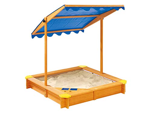 pro-manufactur Sandkasten mit Dach und Spielecke inkl. Bodenplane