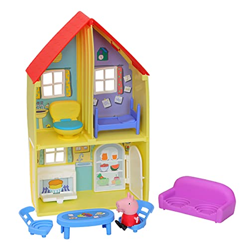 Peppa Pig Peppa’s Adventures Peppas Haus Spielset, Vorschulspielzeug, enthält Peppa Wutz Figur und 6 Accessoires, Multi (F2167)