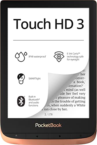 PocketBook e-Book Reader 'Touch HD 3' (16 GB Speicher; 15,24 cm (6 Zoll) E-Ink Carta Display; SMARTlight; Wi-Fi; Bluetooth) in Kupfer
