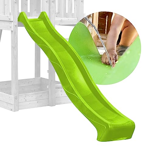 Demmelhuber - Kinder Rutsche Outdoor Garten Spielgeräte, Stabile Wasserrutsche für Kinder, Alternative zu Indoor Spielgeräten, 2,90 Meter lang (Grün)