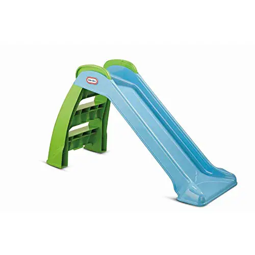 Little Tikes First Slide - Spielset für Drinnen und Draußen - Gartenspielzeug und Outdoor Aktivität für Kinder, haltbar, stabil und kindersicher - Gartenspielzeug in Blau und Grün. Ab 18 Monaten