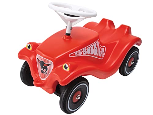 BIG-Bobby-Car Classic - Kinderfahrzeug für Jungen und Mädchen, klassisches Rutschfahrzeug belastbar bis 50 kg, für Kinder ab 1 Jahr, rot
