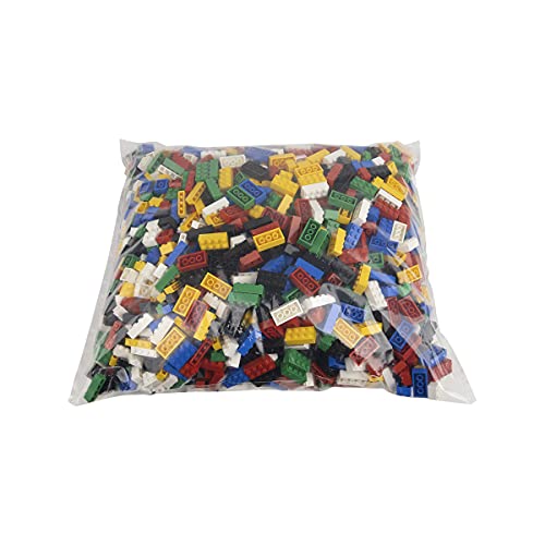 Q-Bricks Beutel Kindergarden- Basic Mix mit 1000 Bausteinen in den Farben : Feuerrot, Reinweiss, Verkehrsgelb, Signalgrün, Verkehrsschwarz, und Himmelblau ind den Formaten: 2X4, 1X4,2X2 Noppen.