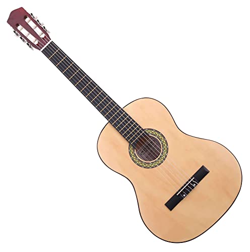 Classic Cantabile Acoustic Series AS-851-L Klassikgitarre 7/8 für Linkshänder (Kinder, Schüler, Einsteiger, 6 Saiten, Konzertgitarre, Akustikgitarre) natur