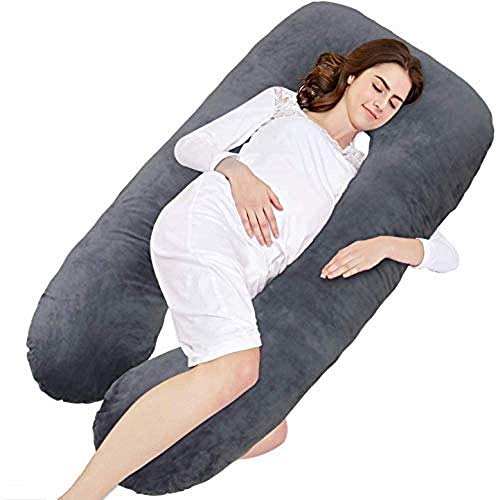 Wndy's Dream Schwangerschaftskissen Stillkissen Premium XXL U-förmiges Schwangerschaftskissen Body Pillow voor slaap, zijslaapkussen 2.9KG