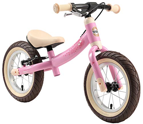 BIKESTAR Kinder Laufrad Lauflernrad Kinderrad für Mädchen ab 3 - 4 Jahre | 12 Zoll Sport Kinderlaufrad Rosa | Risikofrei Testen