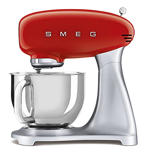 Smeg SMF02RDEU Küchenmaschine, 18/8 Stainless Steel, 4.8 liters, Rot