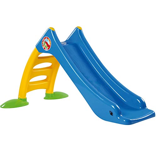 Stabile Kleinkinderrutsche für Kinder ab 1 Jahr Kinderrutsche Garten mit Wasseranschluss als Wasserrutsche Kinder Rutsche Rutschbahn Outdoor Gartenrutsche (blau)