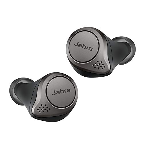 Jabra Elite 75t – In-Ear Bluetooth Kopfhörer mit aktiver Geräuschunterdrückung (ANC) und langer Akkulaufzeit für True-Wireless-Erlebnis beim Telefonieren und Musikhören – Titan Schwarz