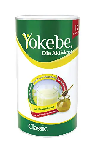 Yokebe. Die Aktivkost - Classic - Diätshake zur Gewichtsabnahme - glutenfrei und vegetarisch - Diät-Drink mit hochwertigen Proteinen - 480 g = 12 Portionen