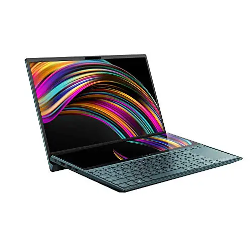 ASUS ZenBook Duo mit ScreenPad Plus, UX481FL-BM040T Notebook 35,5cm (14 Zoll, FHD, NG, i5-10210U, nV MX250 2 GB, 8GB, 512GBSSD, W10, NVIDIA MX250) Celestial blue