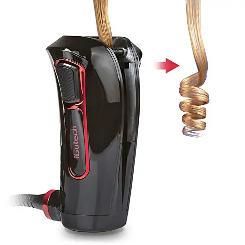 iGutech Automatischer Curler mit intelligentem Smart Sensor, im neuen und sehr handlichen Design schwarz