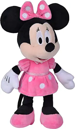 Simba 6315870227 - Disney Minnie Mouse, 25cm Plüschtier Im Pinken Kleid, Kuscheltier, Micky Maus, Ab Den Ersten Lebensmonaten