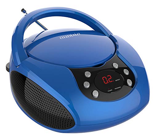 auvisio Kinderradio: Tragbarer Stereo-CD-Player mit Radio, Audio-Eingang & LED-Display (CD Player Kinder)