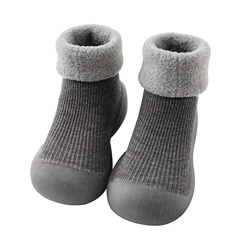 BOTCAM Kinder Kleinkind Baby jungen solide warm strick weiche allein Gummi-Schuh Socken Pantoffel strumpfweiche Schuhe Socken Schlitten Kinder Holz Mit Lehne