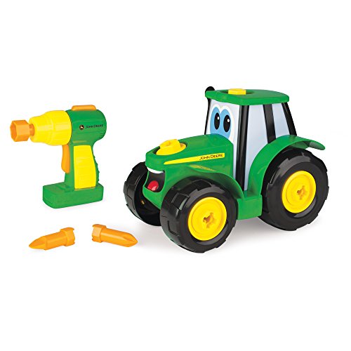 John Deere 46655 Bau-Dir-Deinen-Johnny-Traktor, Kinder Traktor zum Selbstbauen, Hochwertiger Traktor für Kinder ab 18 Monaten, Spielen und Sammeln, Spielzeugtraktor, Weihnachtsgeschenk, ab 18 Monaten