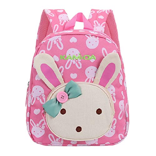 X-Labor 3D Bunny Babyrucksack ab 1 Jahr Minirucksack Kindergartenrucksack Backpack Schultasche Kleinkinder Mädchen Rosa