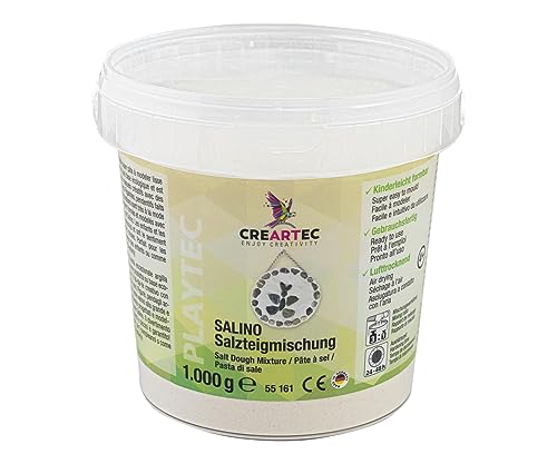 CREARTEC Salino Salzteigmischung - perfekte Knetmasse zum Formen und Modellieren - kein Spielzeug -1000g - Made in Germany