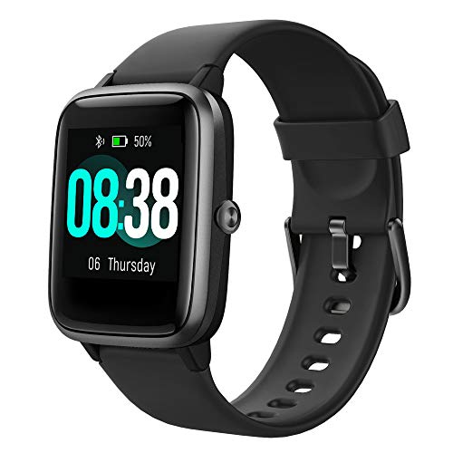 YONMIG Smartwatch, Fitness Armband Tracker Voller Touch Screen Uhr Wasserdicht IP68 Armbanduhr Watch Uhr mit Schrittzähler Pulsmesser Stoppuhr Sportuhr Bluetooth für iOS Android Damen Herren