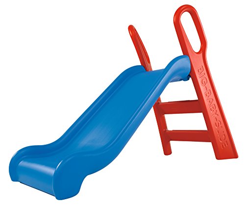 BIG - Baby Rutsche - 118cm lange Rutschbahn, TÜV geprüft, Nutzung für den Hausgebrauch, rot-blaue Rutsche für drinnen und draußen, für Kinder ab 3 Jahren