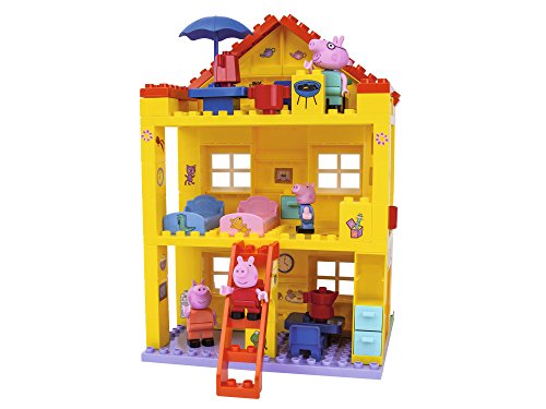 BIG-Bloxx Peppa Pig Haus - Peppa´s House, Construction Set, BIG-Bloxx Set bestehend aus Familie und Gebäude, 107 Teile, Multicolour, für Kinder ab 18 Monaten