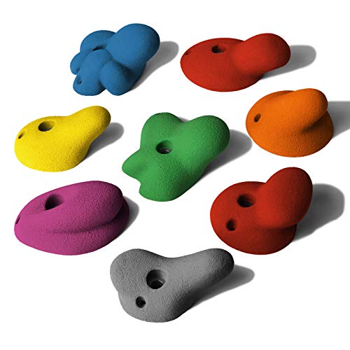 ALPIDEX 8 XL Klettergriffe im Set Henkelgriffe Tiefe bis mitteltiefe Hinterschneidungen, Farbe:Mixed Colour