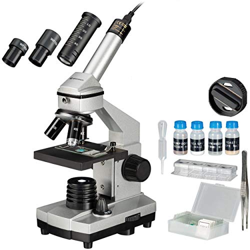 Bresser Junior Mikroskop Set Biolux DE 40x-1024x für Kinder und Erwachsene mit hoher Vergrößerung, inklusive USB Kamera und umfangreichem Zubehör für den idealen Start in den Mikrokosmos