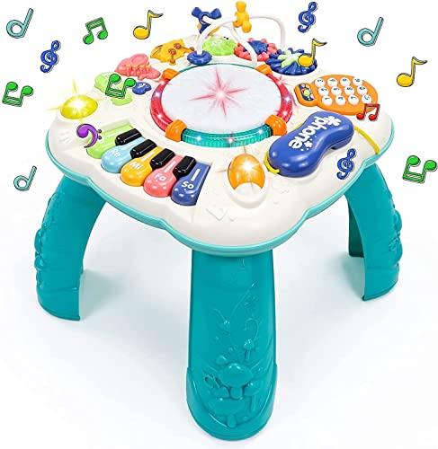 Fajiabao Baby Spielzeug Ab 1 Jahr - 6 in 1 Spieltisch Spielzeug Kinderspielzeug ab 1 2 Jahre 9 Monate Kinder Mädchen Jungen Activity Center Baby Musikspielzeug