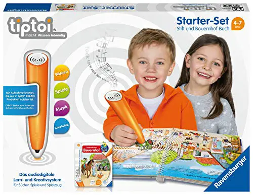 Ravensburger tiptoi Starter-Set 00804: Stift und Bauernhof-Buch - Lernsystem für Kinder ab 4 Jahren