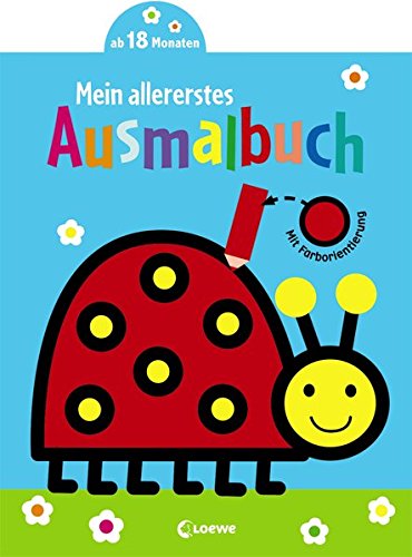 Mein allererstes Ausmalbuch (Marienkäfer): Malbuch für Kinder ab 1 Jahr / 18 Monate / 2 Jahre
