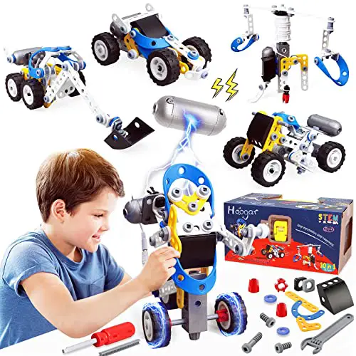 HOOGAR Konstruktionsspielzeug für Kinder, Bauspielzeug Bausteine Spielzeug, Lernspielzeug Geschenk für 5 6 7 8 9 10 + Jahre alte Jungen Mädchen Geschenkideen